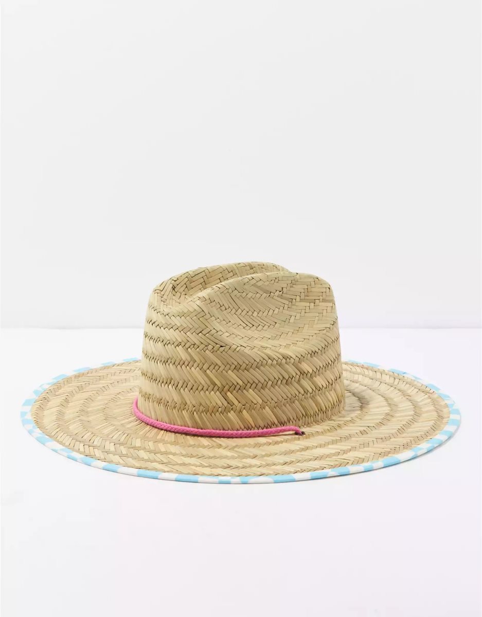 Chapeaux American Eagle San Diego Company Larges Brim Straw Beige Femme | FWQ-70365776